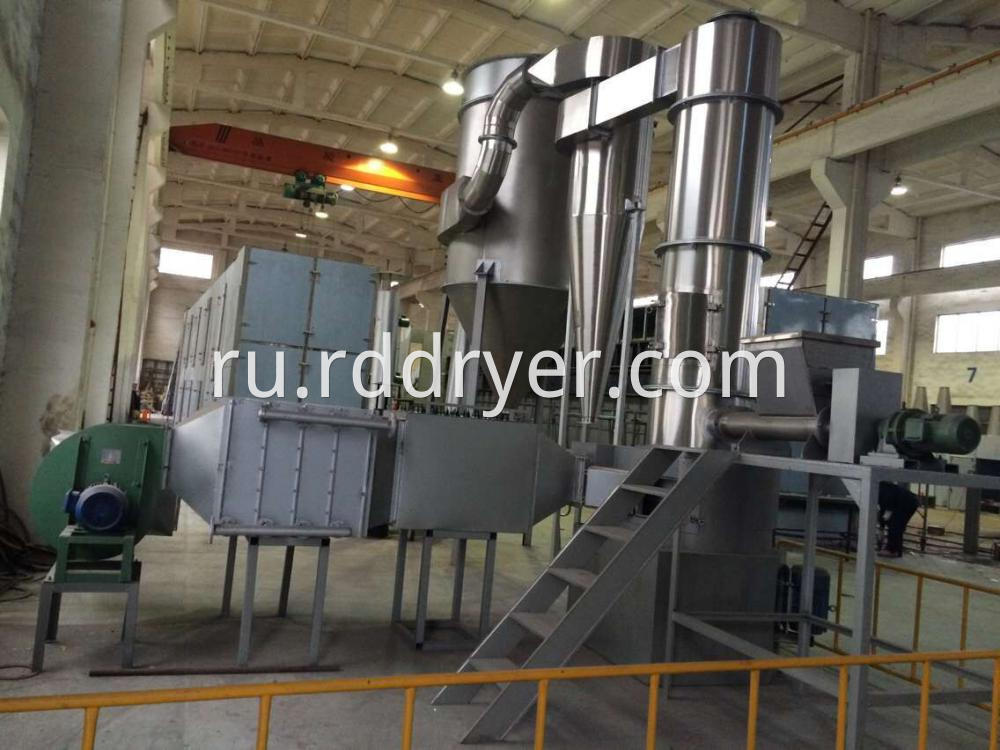 Spin flash dryer of calcium carbonate